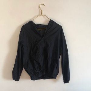 Brandy Melville Black Windbreaker Zip-up